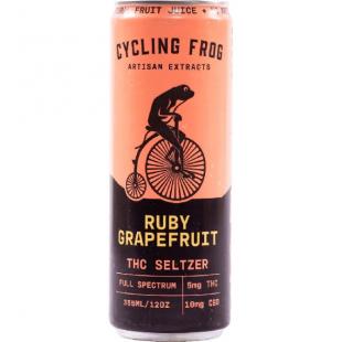Cycling Frog - Ruby Grapefruit 5mg THC Seltzer (6 pack 12oz cans) (6 pack 12oz cans)