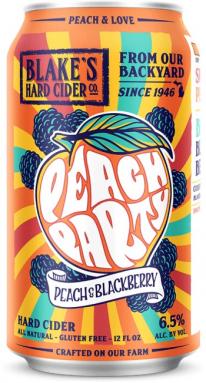 Blake's Hard Cider Company - Peach Party Peach and Blackberry Hard Cider (6 pack 12oz cans) (6 pack 12oz cans)