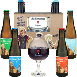 Brouwerij St.Bernardus - Abbey Ales Gift Set (4 Ales & 1 Glass) (4 pack 11oz bottles) (4 pack 11oz bottles)