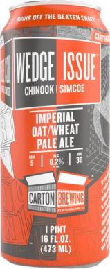 Carton Brewing Company - Wedge Issue Chinook + Simcoe Imperial Oat/Wheat Pale Ale (4 pack 16oz cans) (4 pack 16oz cans)
