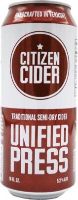 Citizen Cider - Unified Press Traditional Semi-dry Cider (4 pack 16oz cans) (4 pack 16oz cans)
