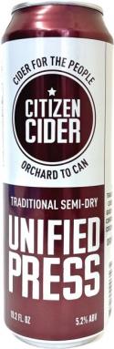 Citizen Cider - Unified Press Traditional Semi-dry Cider (19oz can) (19oz can)